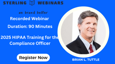 2025 HIPAA Training for the Compliance Officer